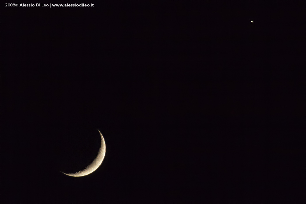 Fotografare la Luna congiunzione Venere