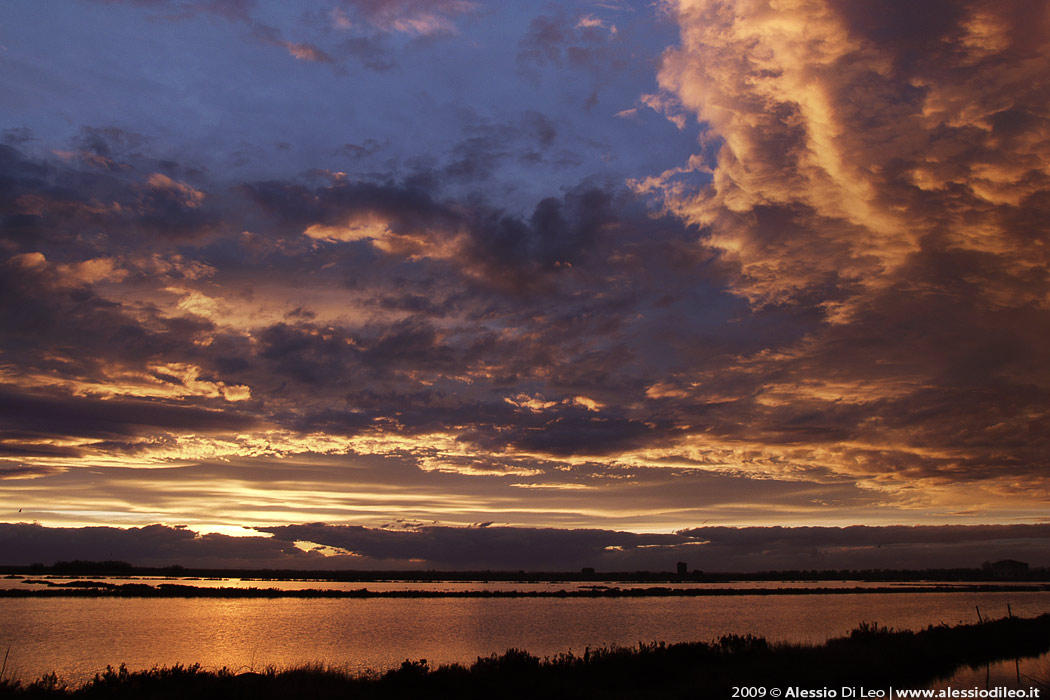 Tramonto saline di Comacchio