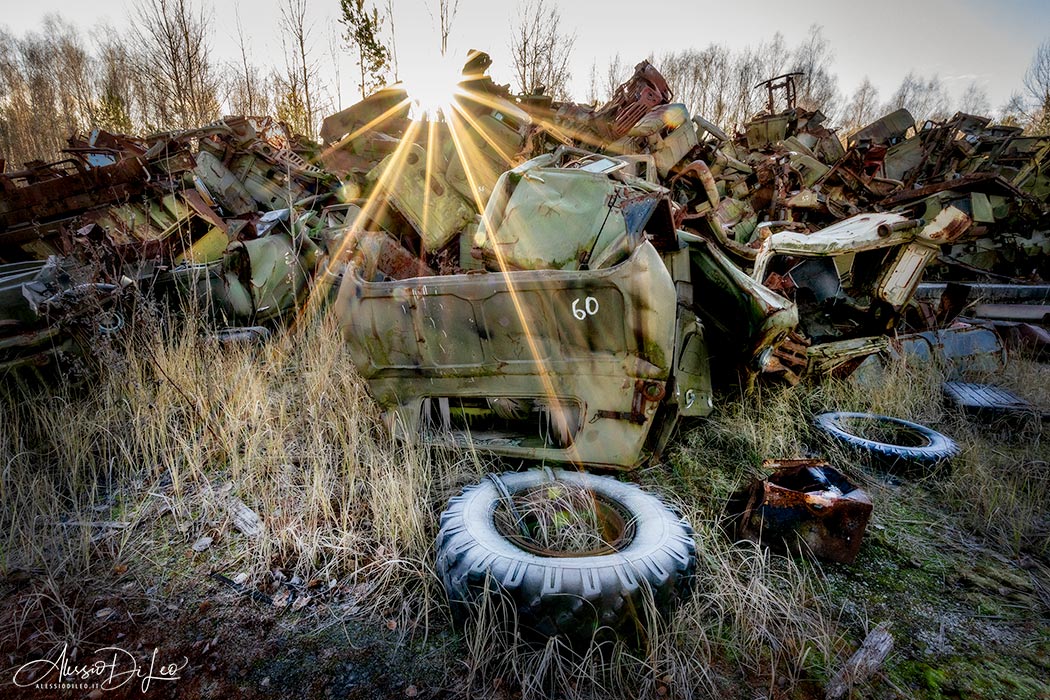 Discarica mezzi contaminati Chernobyl