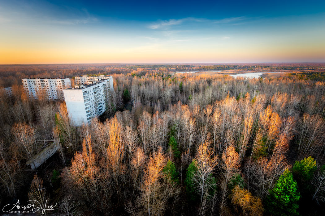 Tramonto tetti Pripyat